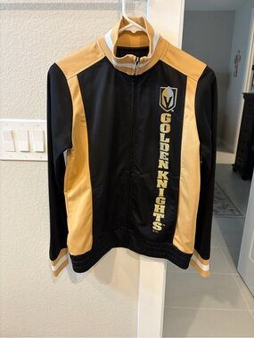 NHL Golden Knights Black and Gold Track Jacket